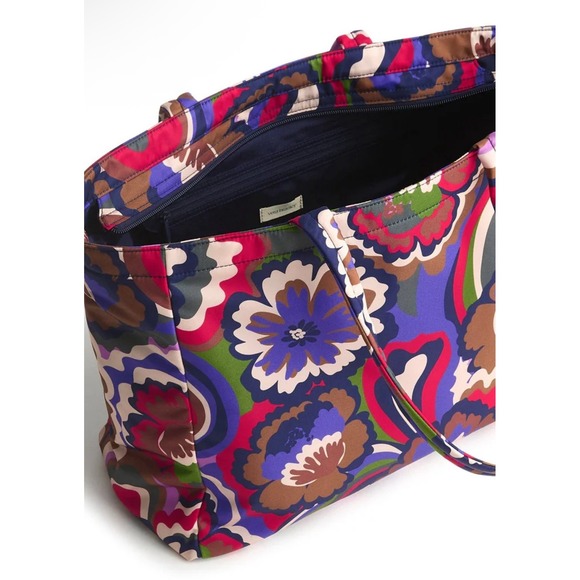 Vera Bradley Hathaway Tote Bag Nylon Large Bassanova Bold Vibrant Carried Once! - Picture 11 of 12